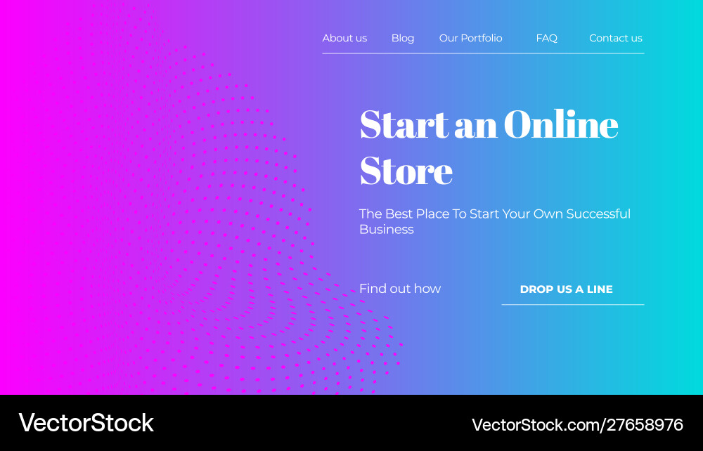 Abstract colorful gradient landing page template Abstract colorful gradient landing page template vector image