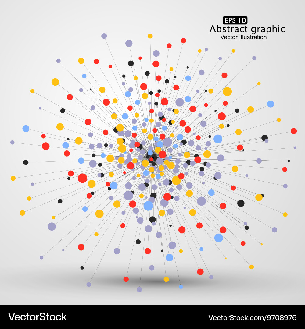 Abstract Network of Dots and Lines vector image