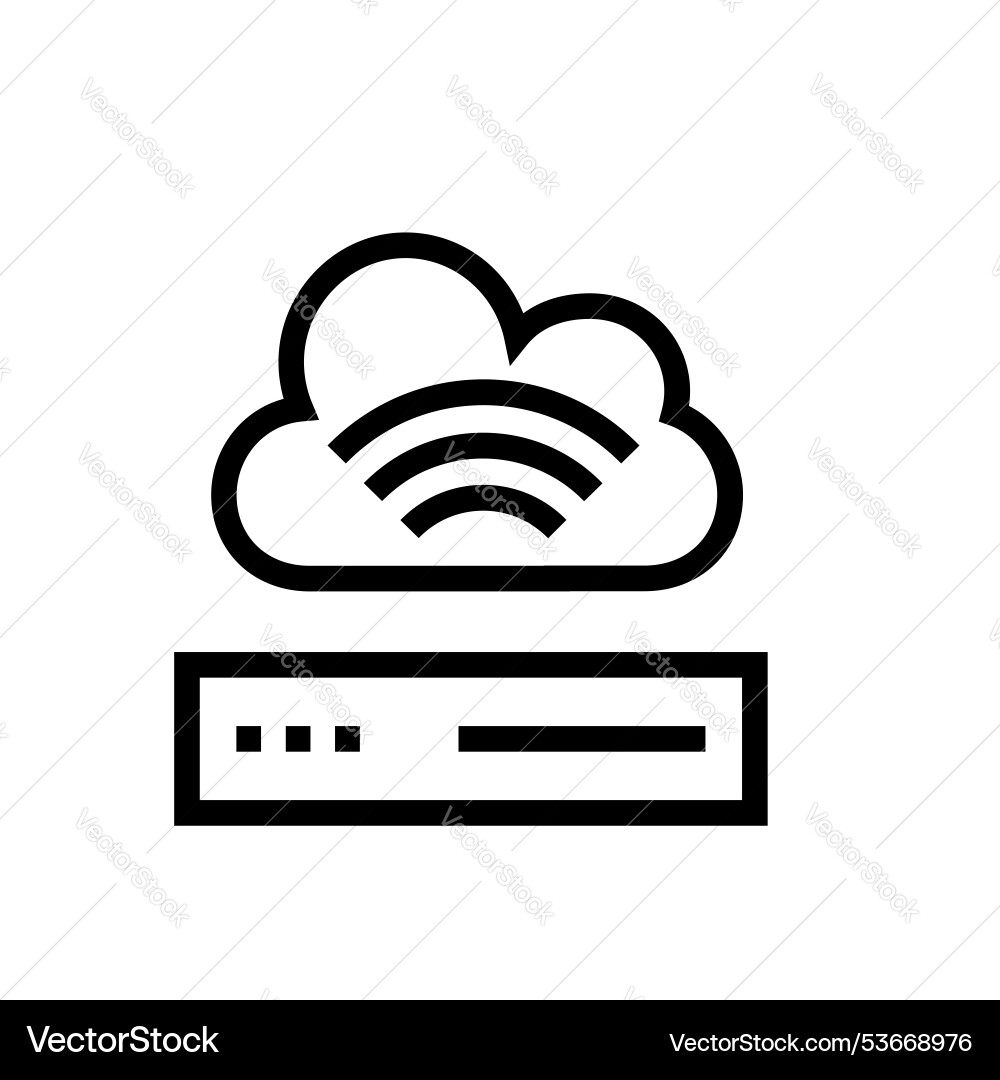 Cloud computing icon outline style design Cloud computing icon outline style design vector image