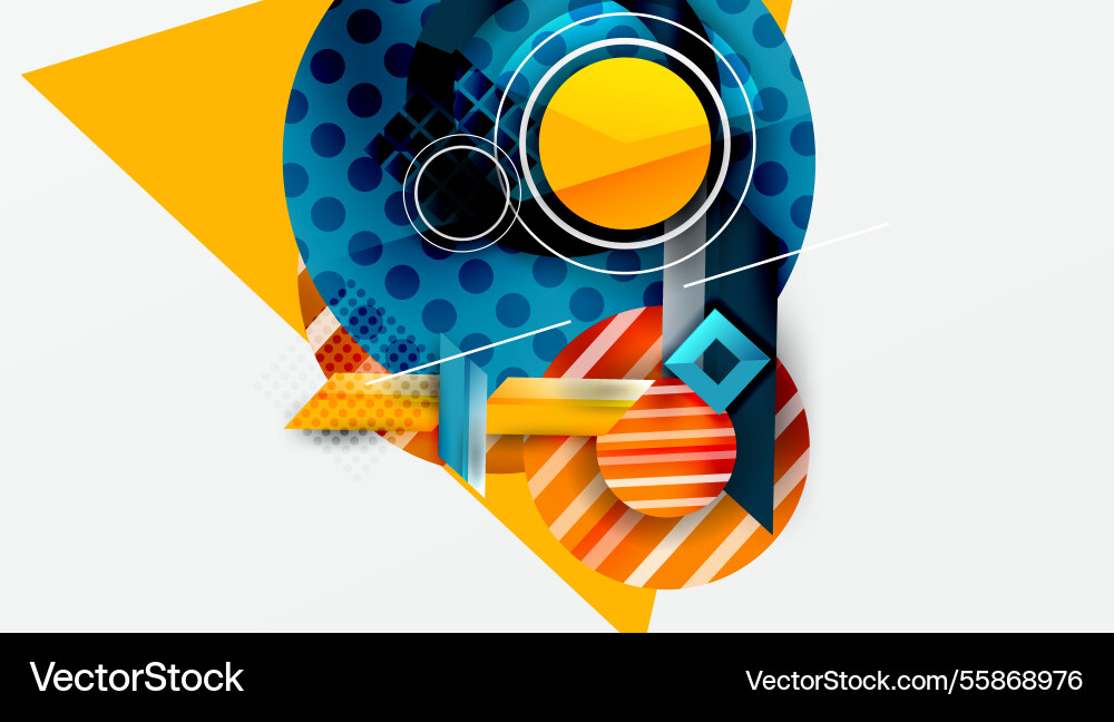 Complex geometric background with circles Complex geometric background with circles vector image