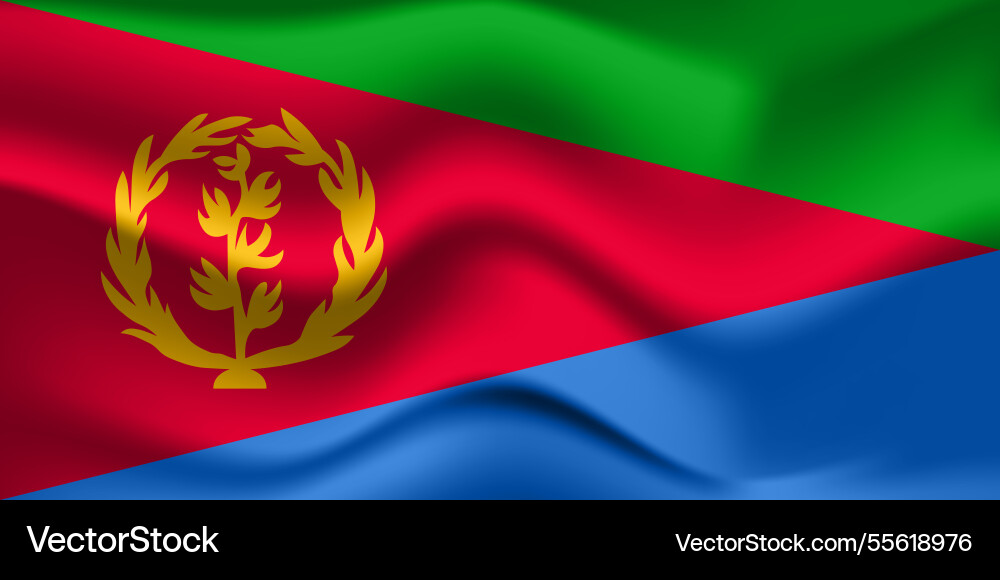 Flagge von eritrea eritrean nationale Symbol vektorbild