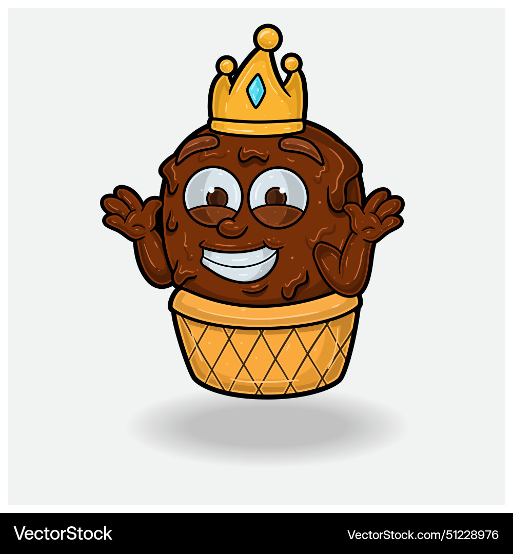 Ice cream with dont know smile expression Ice cream with dont know smile expression Vector Image