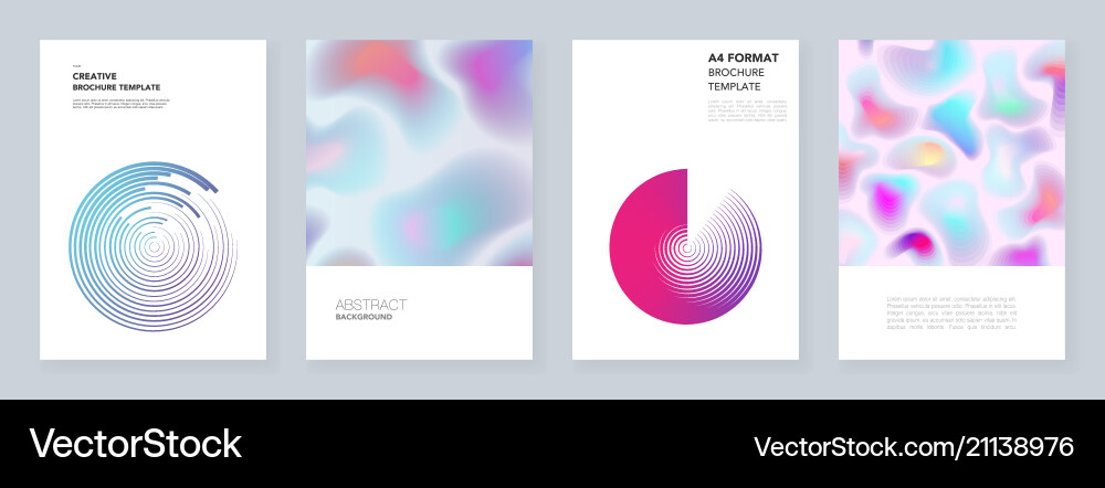 Minimal brochure templates with dynamic fluid vector image