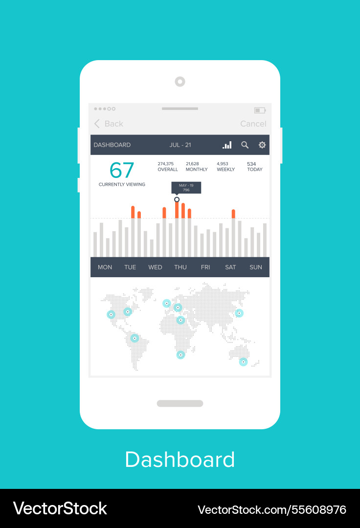 Mobile user interface concept Mobile user interface concept vector image