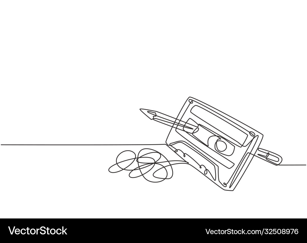 Tangled Analog Tape Vector Image