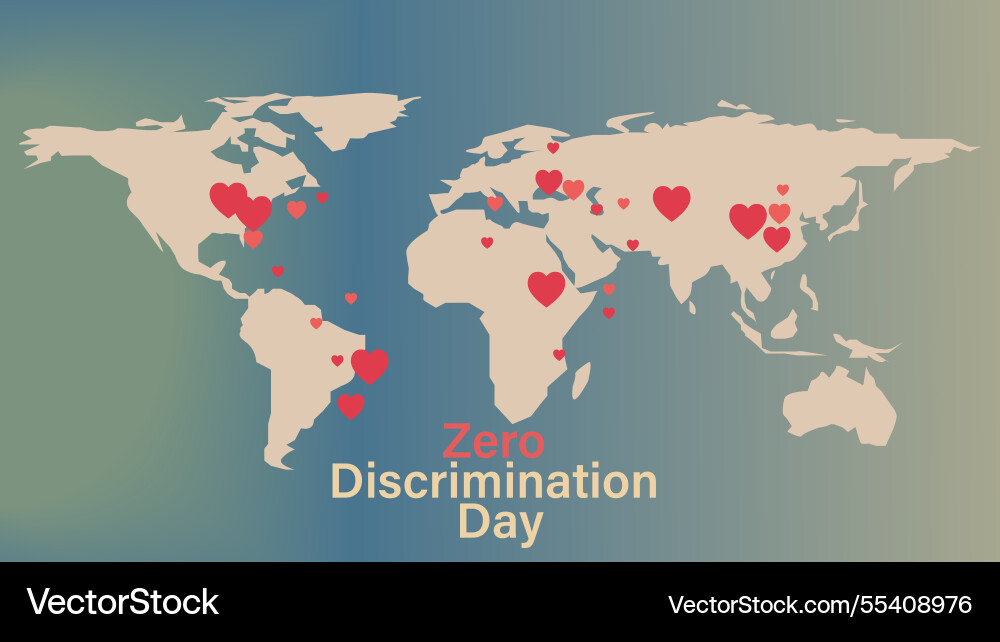 Zero discrimination day global unity Vector Image