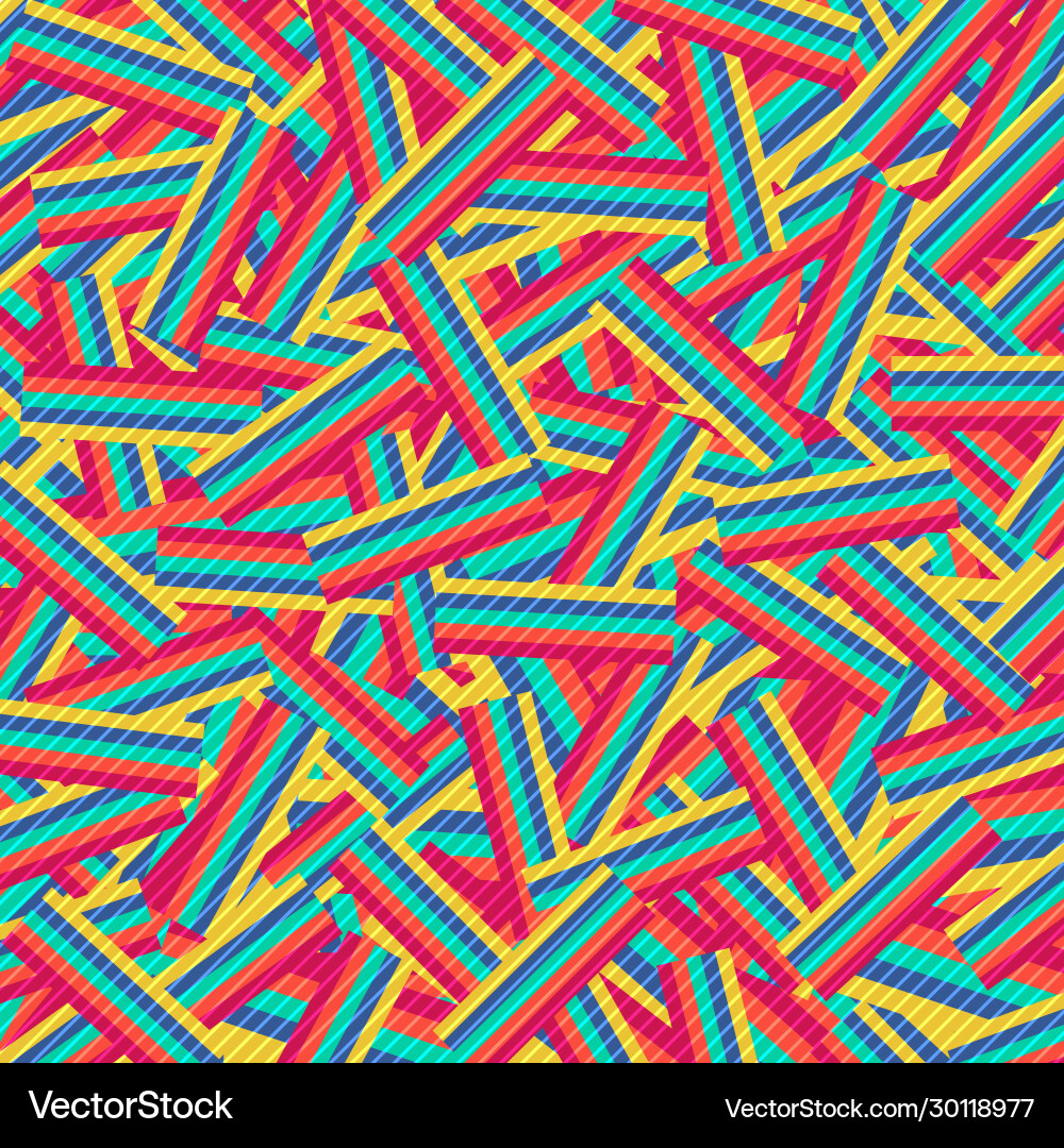 Abstract colorful stripe line rectangle pattern vector image