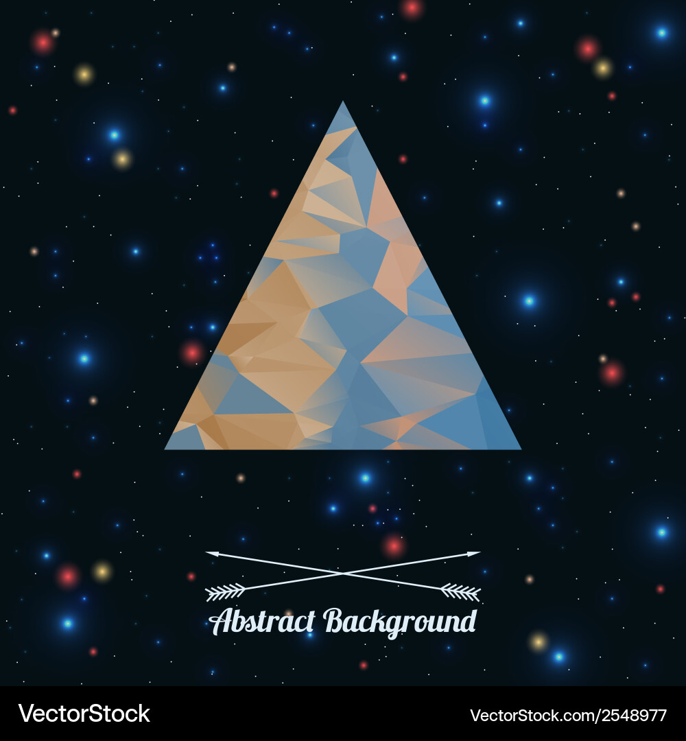 Abstract hipster background with triangle vector image