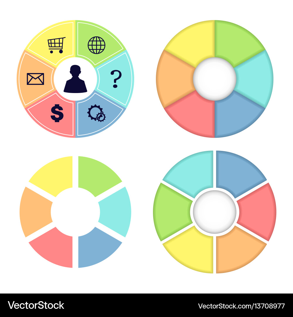 Circle graph chart Circle graph chart vector image
