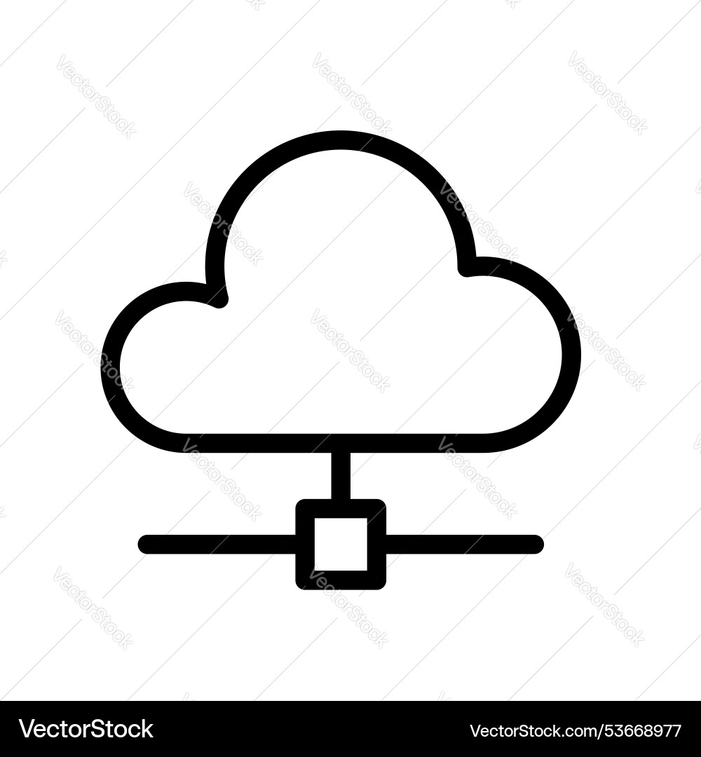 Cloud computing icon outline style design Cloud computing icon outline style design Vector Image
