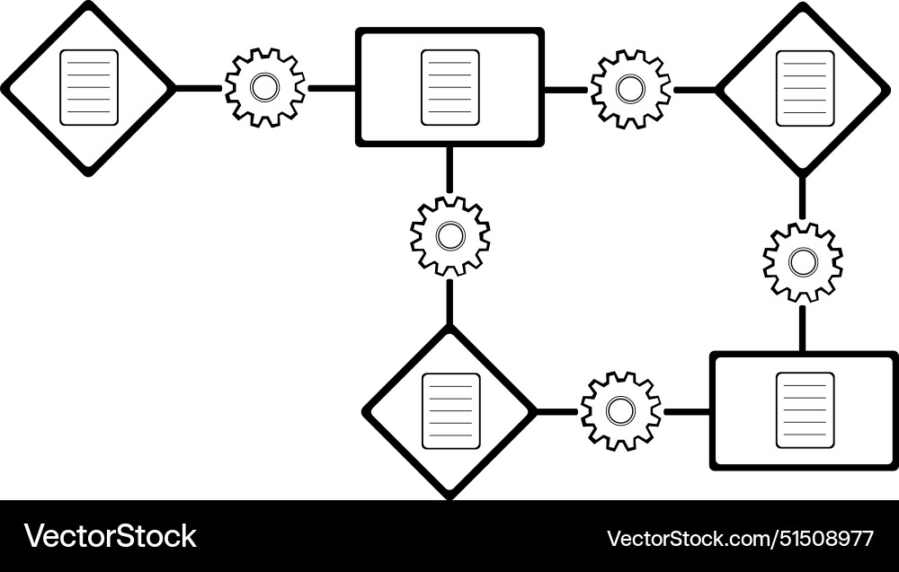 Icon algorithm drawing outlines Icon algorithm drawing outlines Vector Image