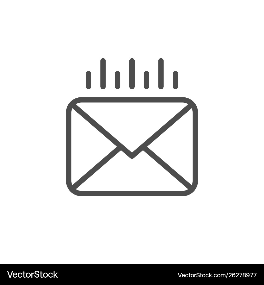 Mail sending line outline icon Vector Image