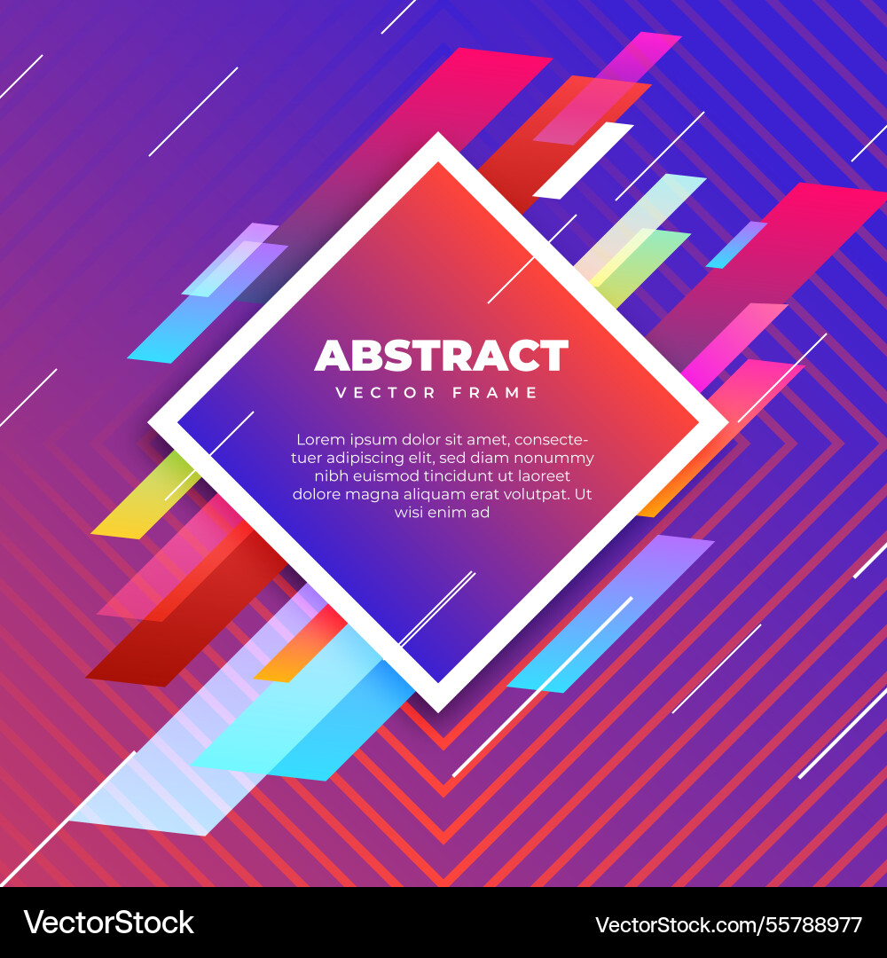 Modern abstract frame with geometric style Vector Image
