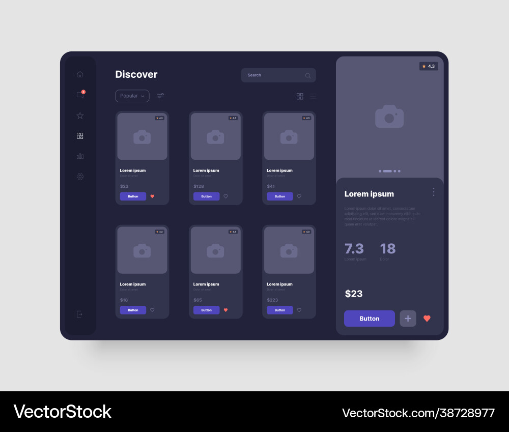 Wireframes screens dashboard ui and ux kit design Wireframes screens dashboard ui and ux kit design Vector Image