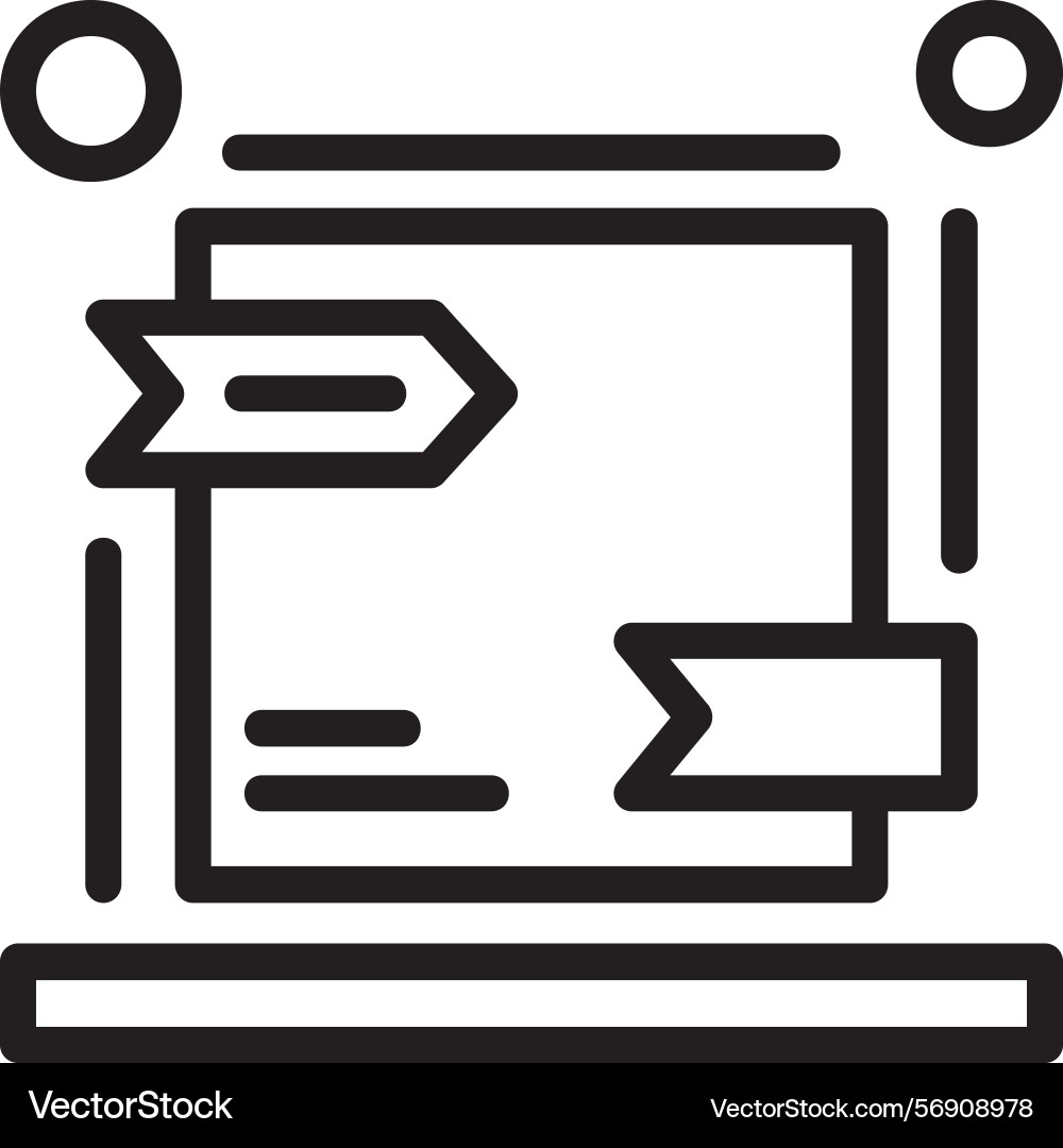 Canonical url linear style icon design Vector Image