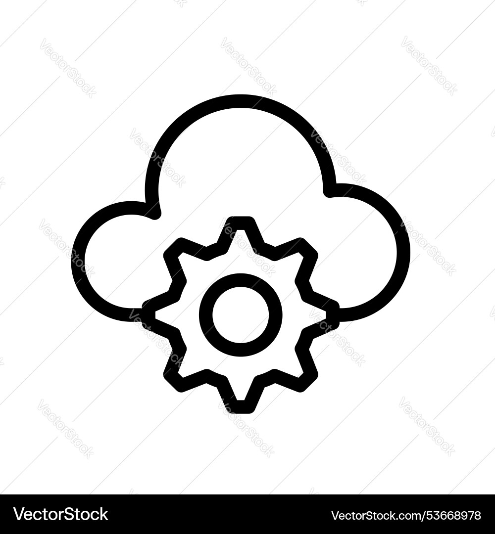 Cloud computing icon outline style design Vector Image
