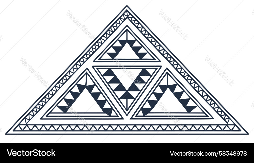 Complex Triangular Pattern Vector Image