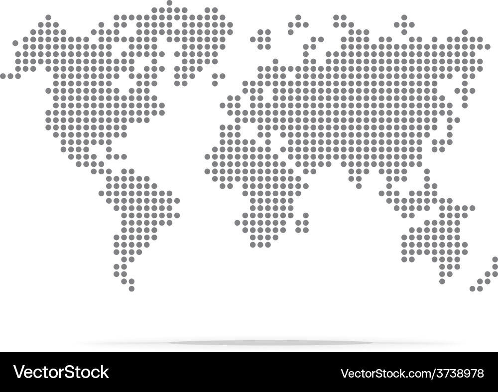 Isolated Dot World Map Royalty Free Vector Image