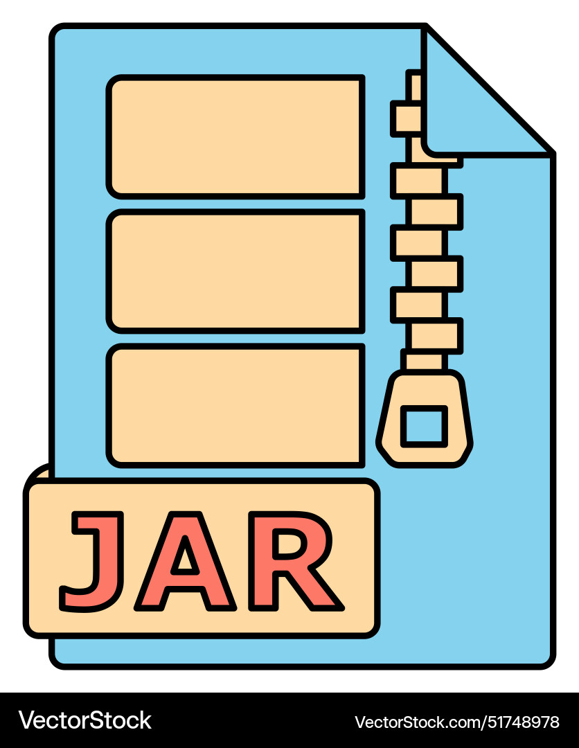 Jar Datei Symbol Java Archiv Format Symbol vektorbild
