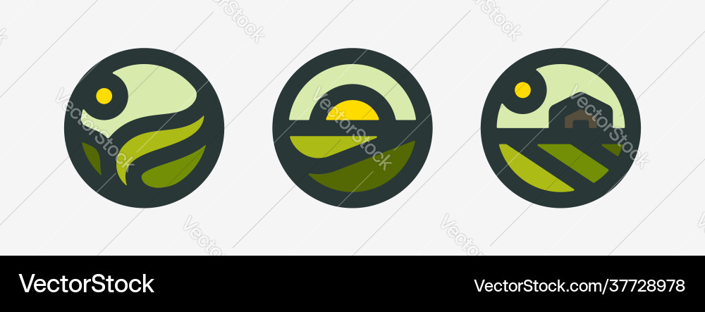 Logo für Bio-Lebensmittelindustrie Erntekampagne Logo für Bio-Lebensmittelindustrie Erntekampagne vektorbild