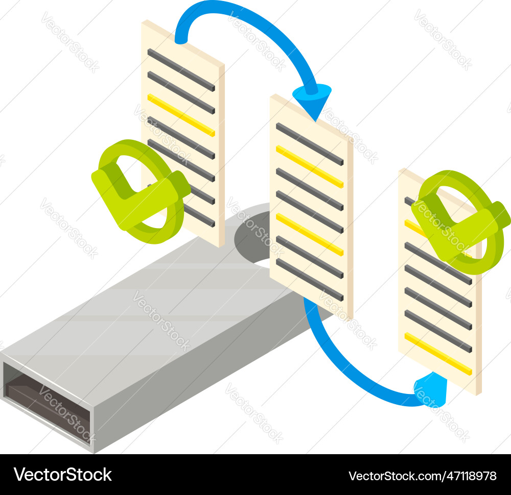 Ordered record icon isometric web page Ordered record icon isometric web page vector image