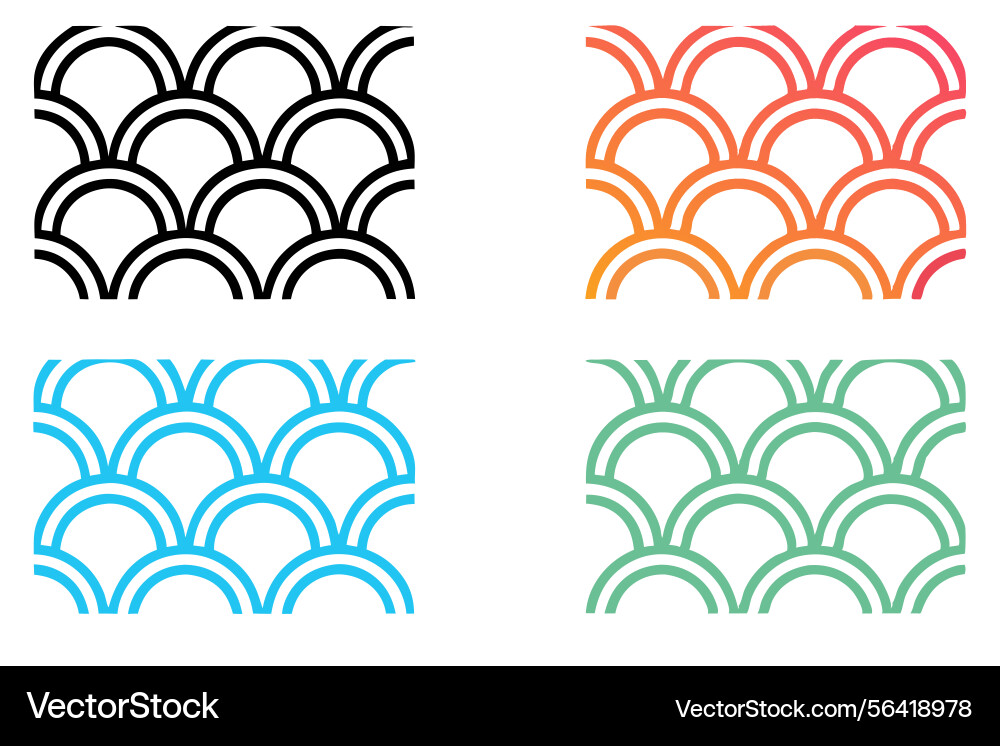 Overlapping wave pattern in clean lines vector image