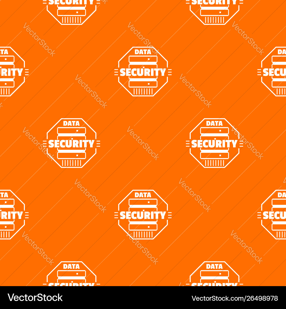 Personal data security pattern orange Personal data security pattern orange Vector Image