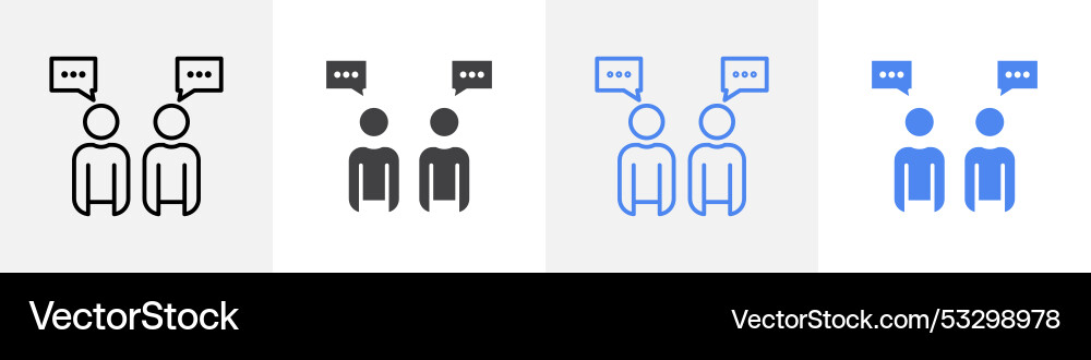 Talk icon set use for web ui or app Vector Image