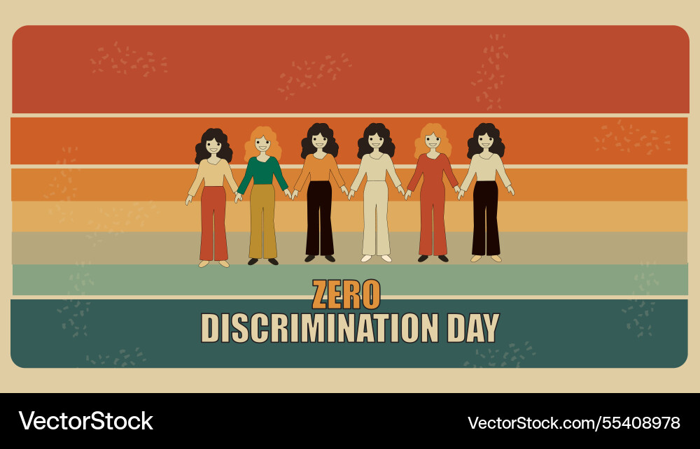 Zero discrimination day unity in diversity 2 Vector Image