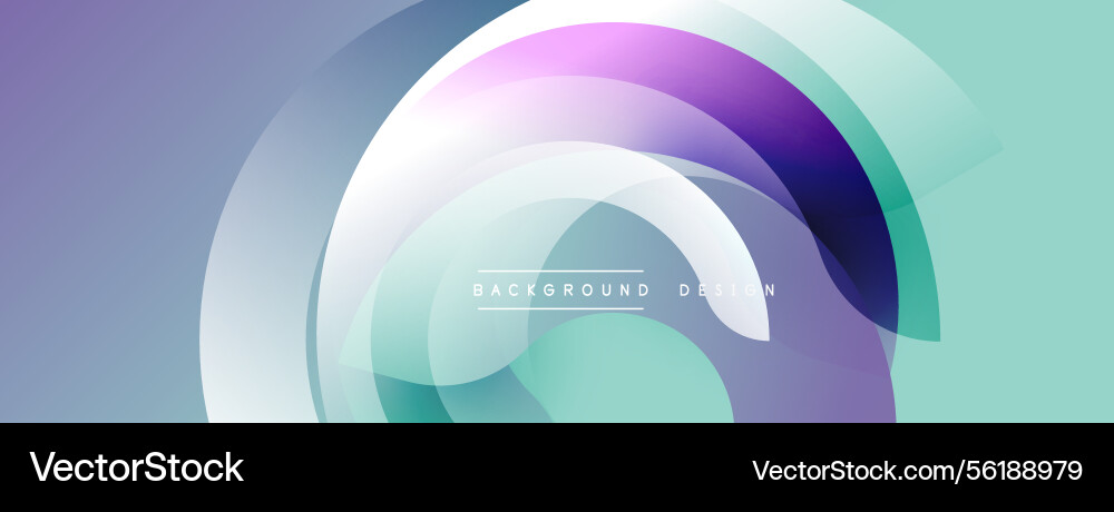Abstract design overlapping circles create Vector Image