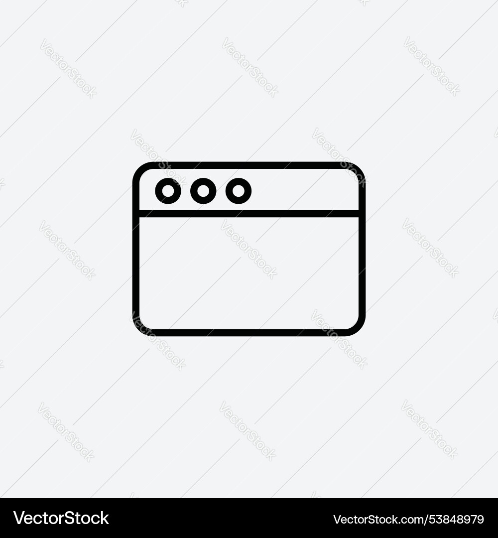 Browser window icon set Browser window icon set vector image