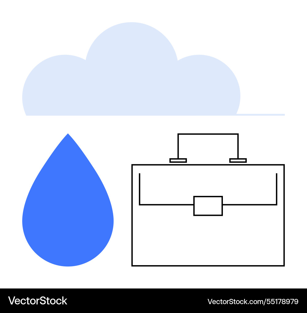 Cloud computing and resource management symbolized Cloud computing and resource management symbolized vector image