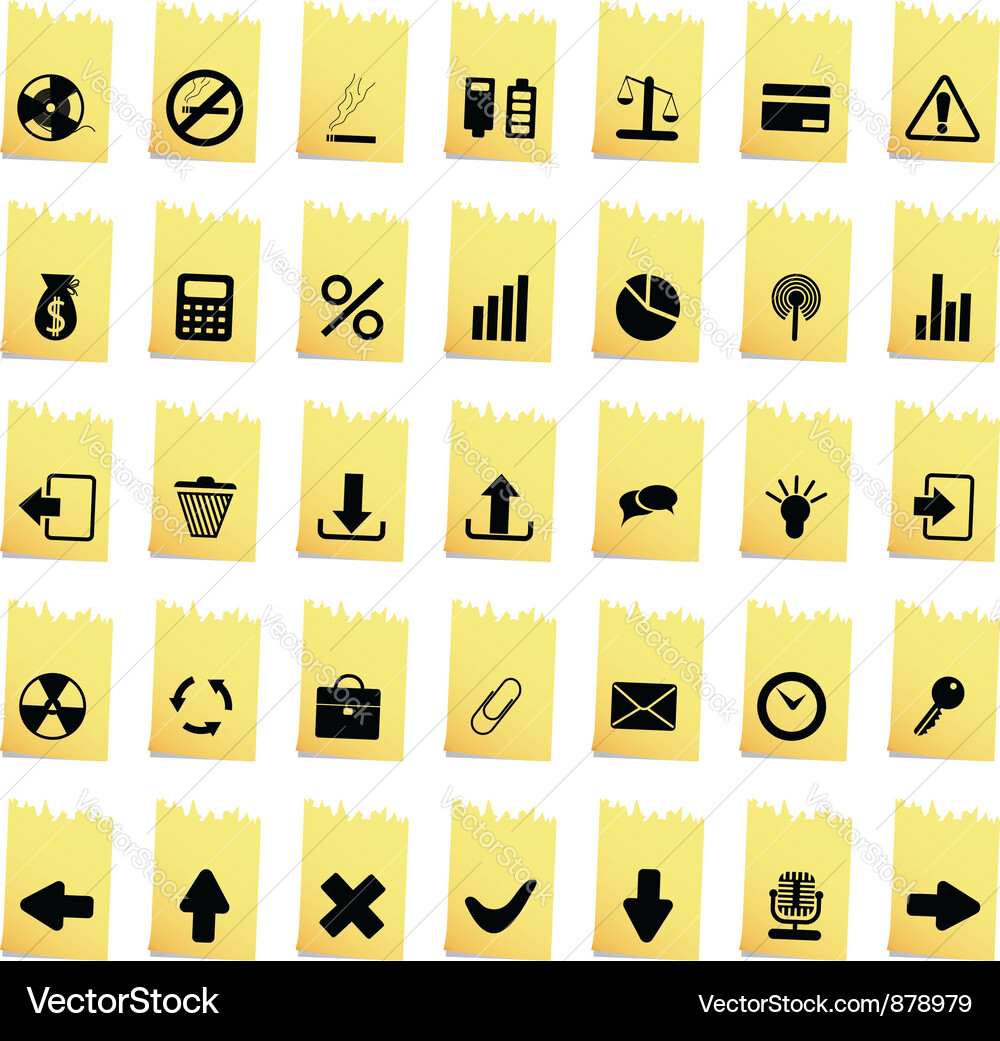 Collection of different icons Vector Image