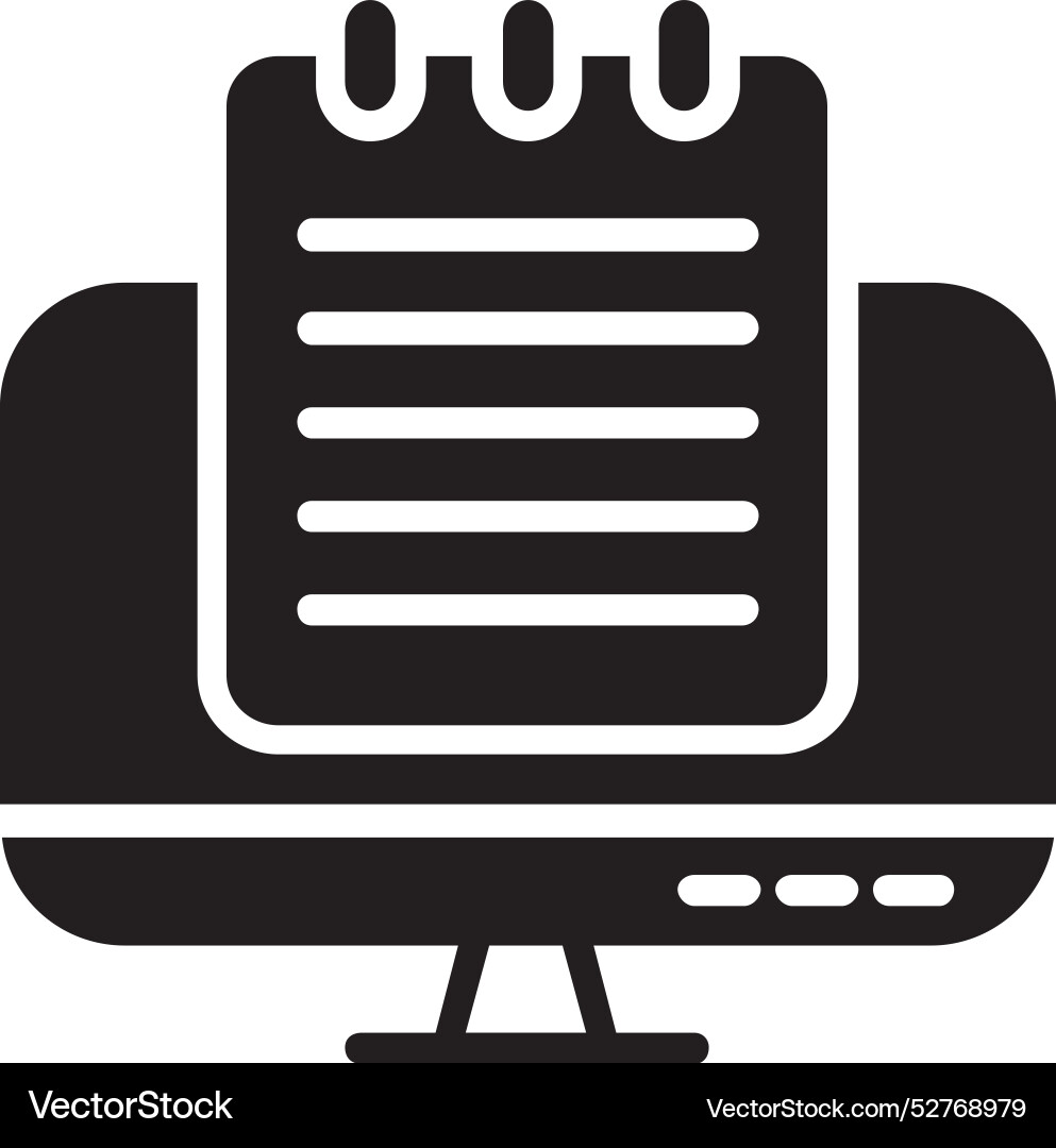 Desktop computer icon design vector image