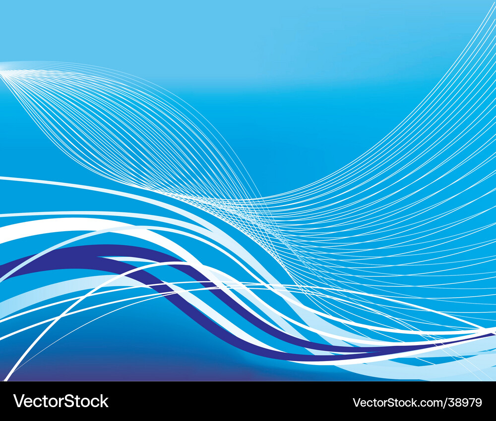 Dynamic Blue Waves Background Vector Image