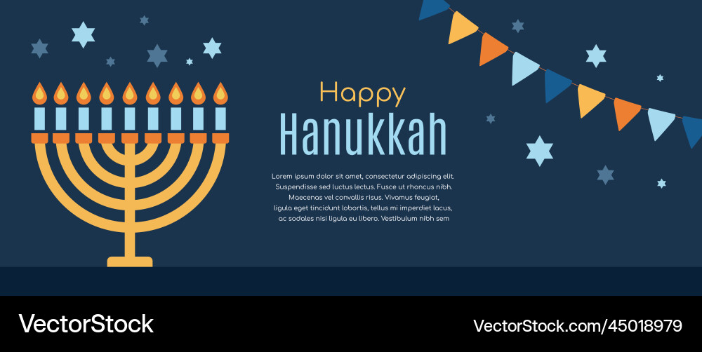 Happy hanukkah lettering greeting card Happy hanukkah lettering greeting card vector image