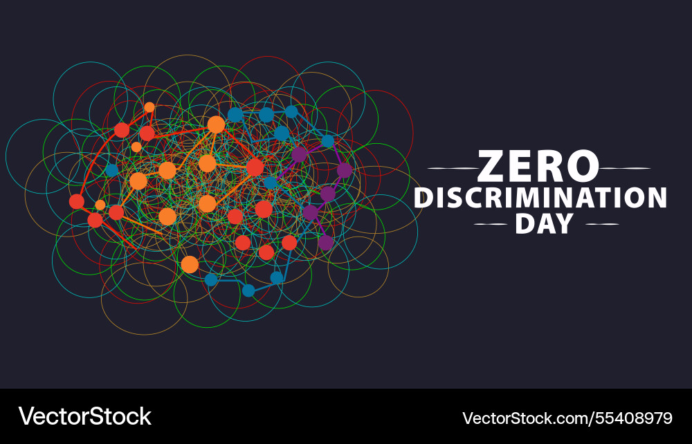 Zero discrimination day unity in diversity 3 Vector Image