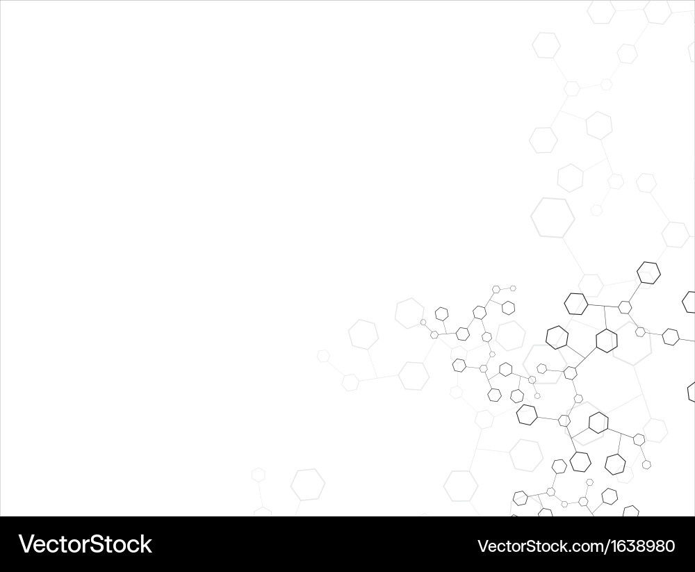 Abstract molecular structure background Vector Image