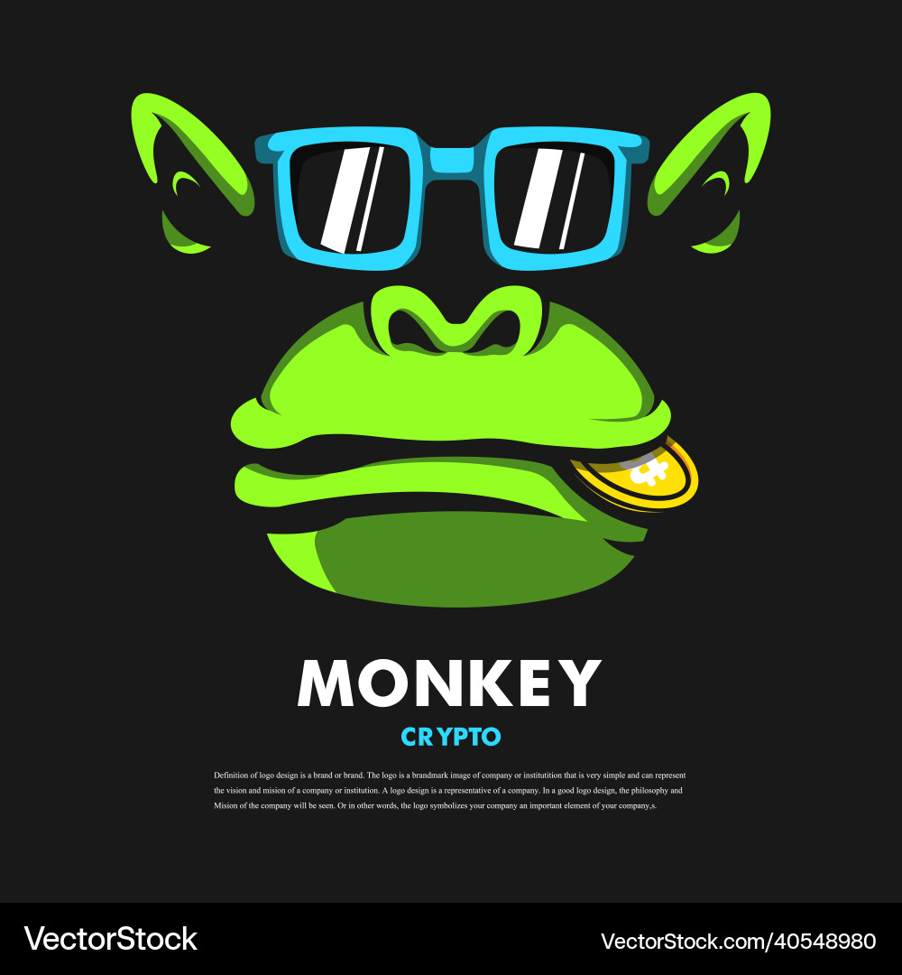 Crypto Monkey Mascot Logo – Royalty-Free Vector | VectorStock