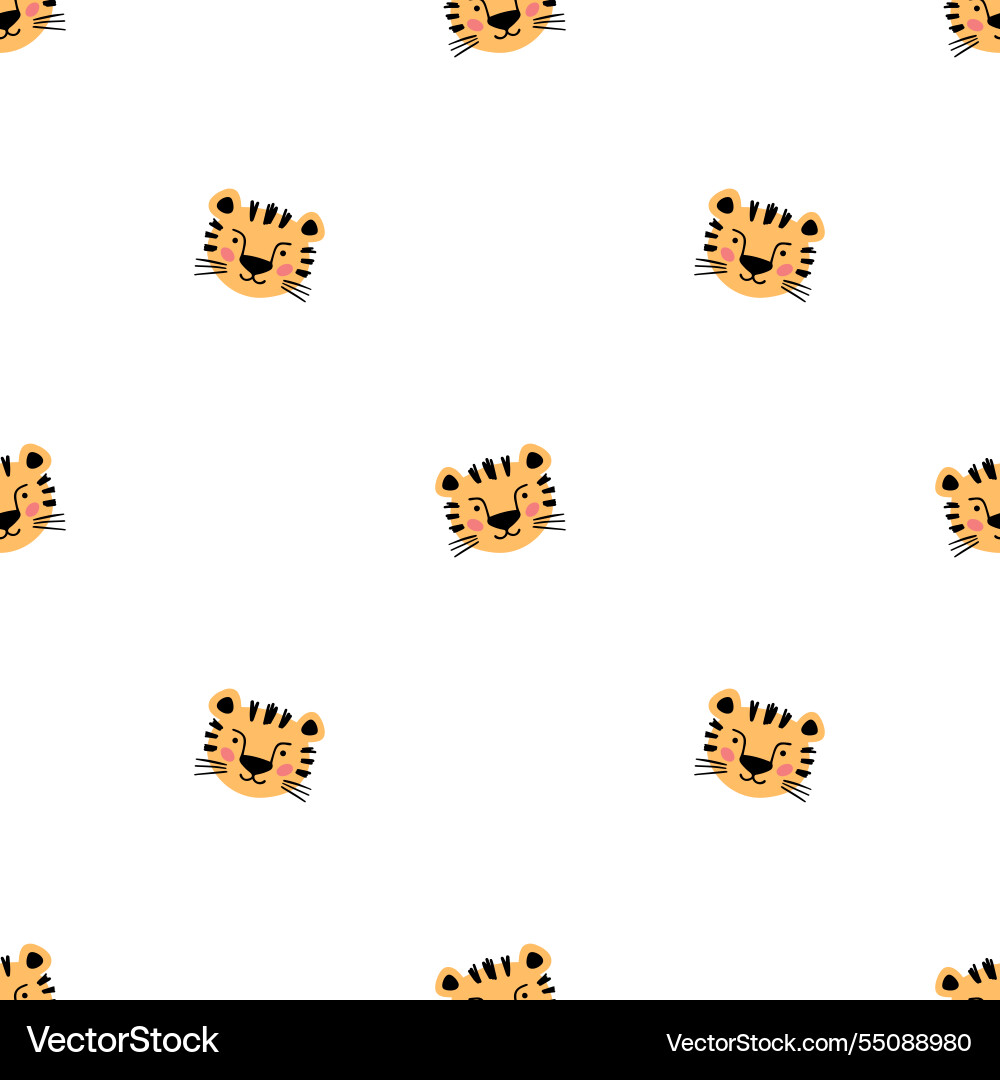 Cute scandinavian seamless pattern with little Vector Image