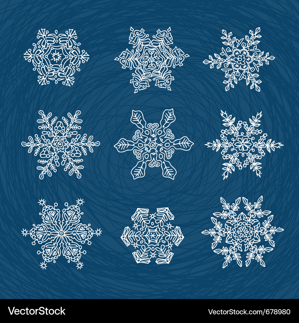 Elegante Schneeflocke Muster Vektorbild