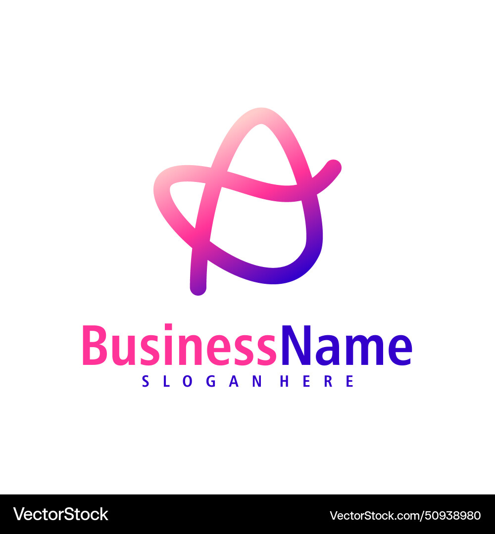 Letter a logo design creative initial Royalty Free Vector