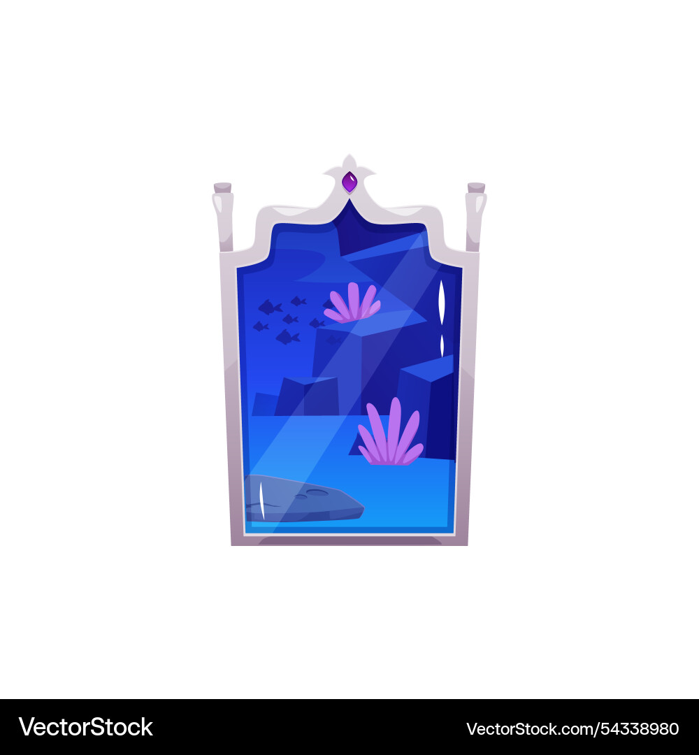 Magic mirror with a reflection Vector Image