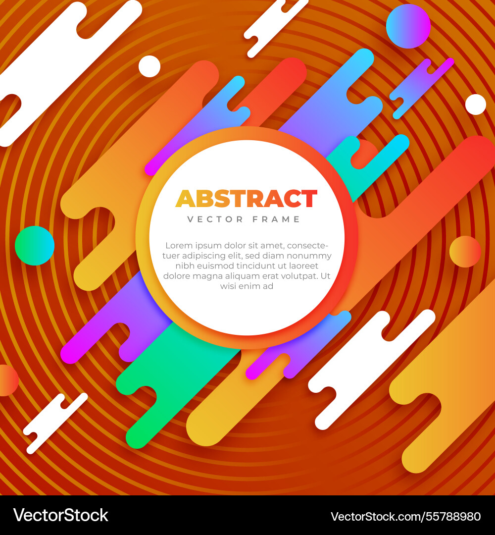 Modern abstract frame with colorful style Vector Image