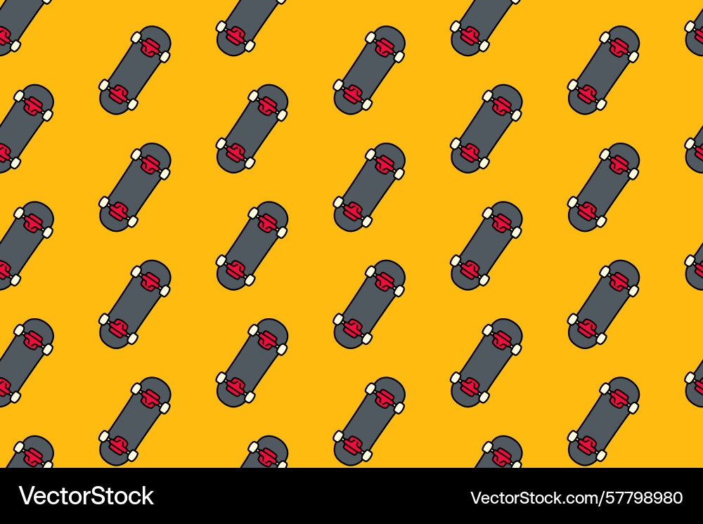 Skateboard backflip colorful seamless pattern Vector Image