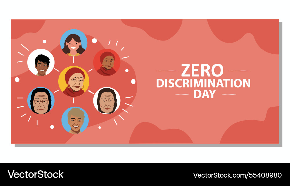 Zero discrimination day unity in diversity Vector Image