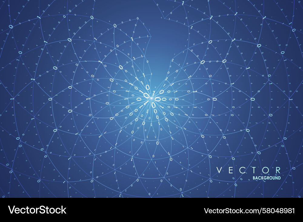 Abstract big data visualization Vector Image