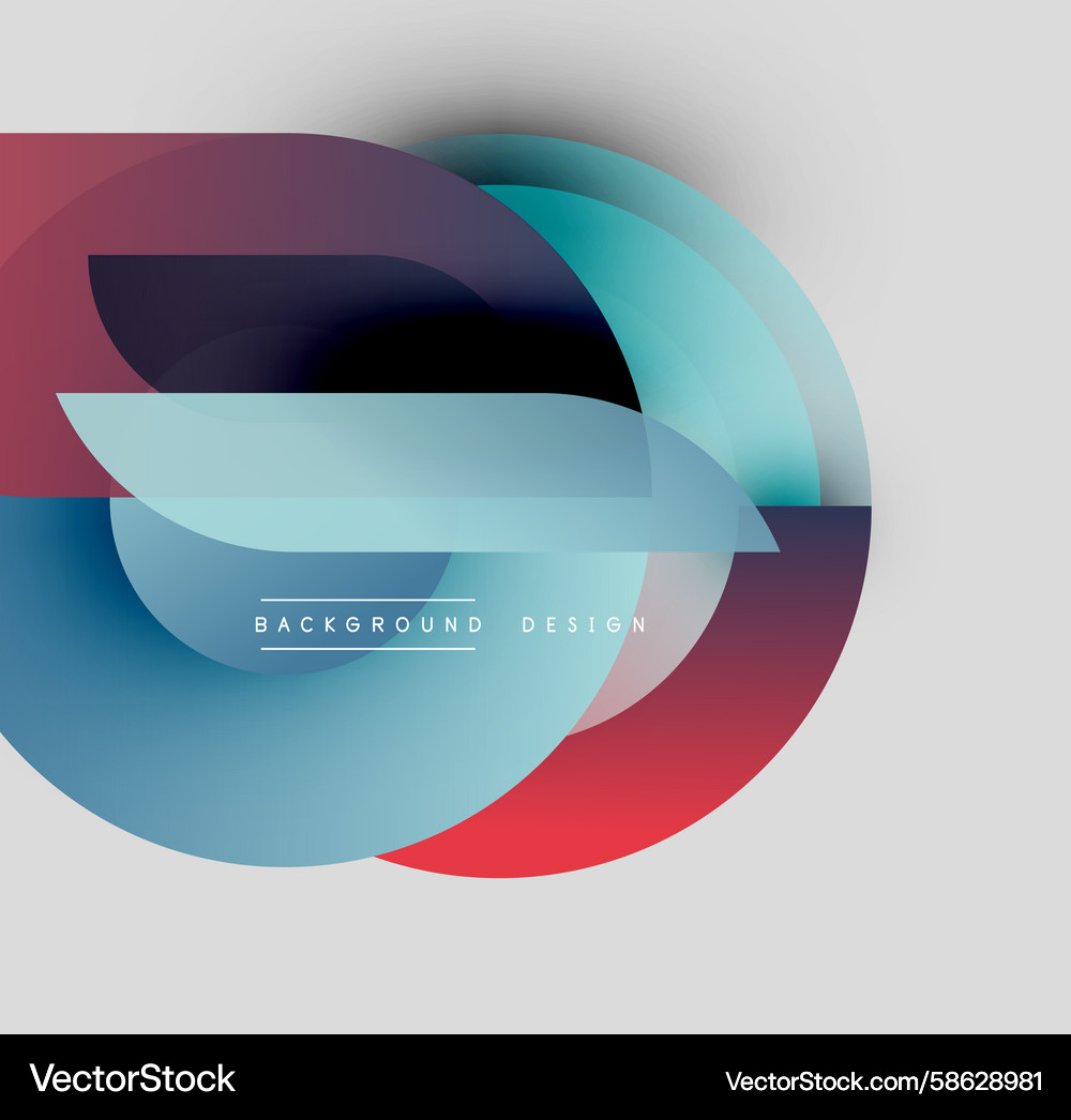 Abstract colorful design overlapping circles Abstract colorful design overlapping circles Vector Image