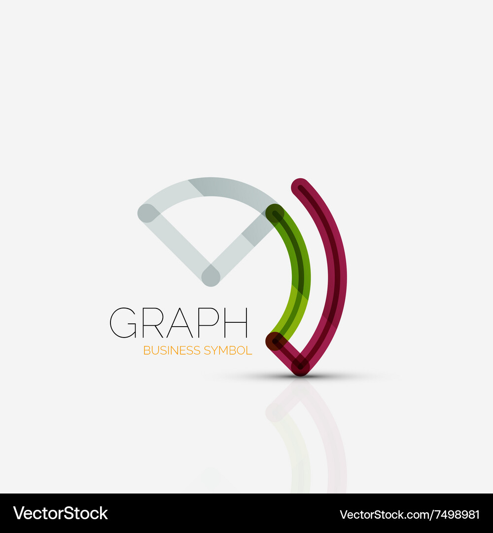 Abstract logo idea linear chart or graph Vector Image