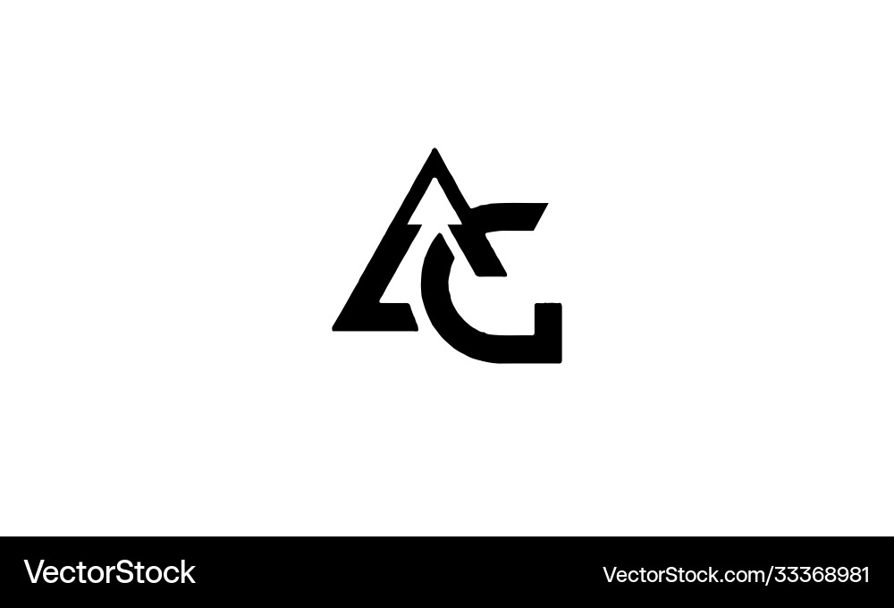 Ag initials triangle logo template abstract Ag initials triangle logo template abstract vector image